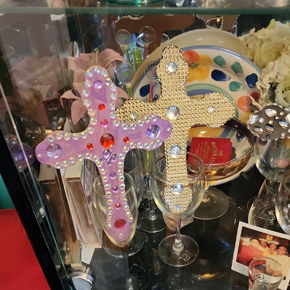 Decorative Rhinestone Cross Set